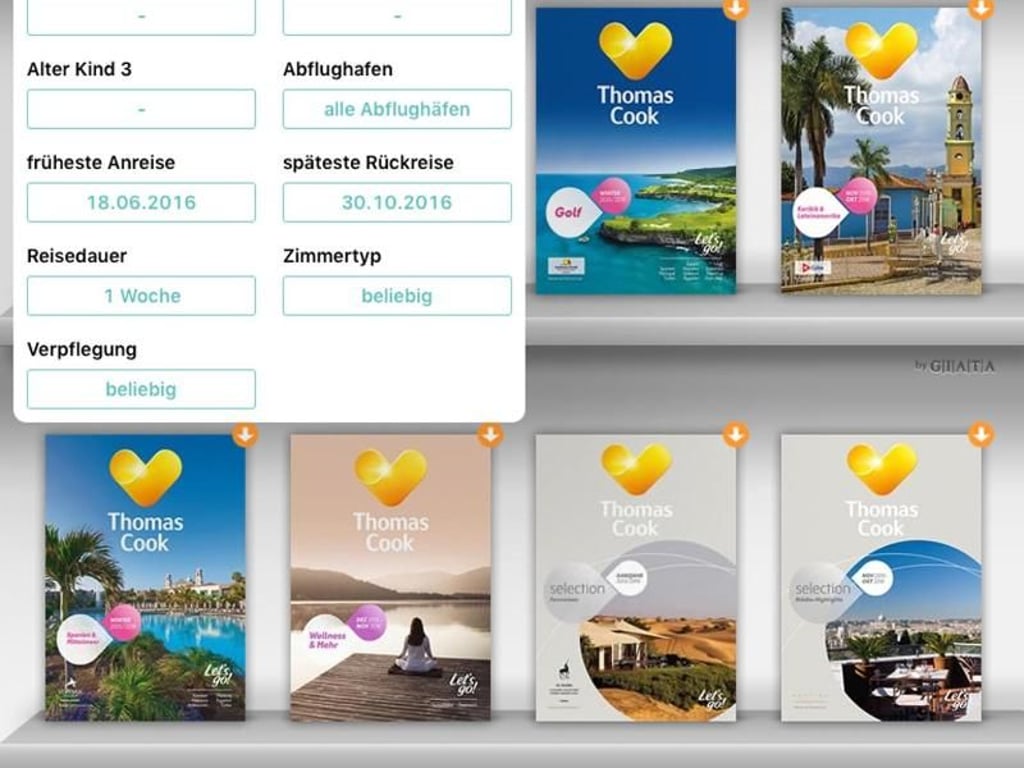 Suchen ja, buchen nein - zumindest konkrete Angebote können sich Nutzer der App «Thomas cook Travel Insight» anzeigen lassen, eine Buchungsfunktion gibt es aber nicht. Foto: Thomas Cook