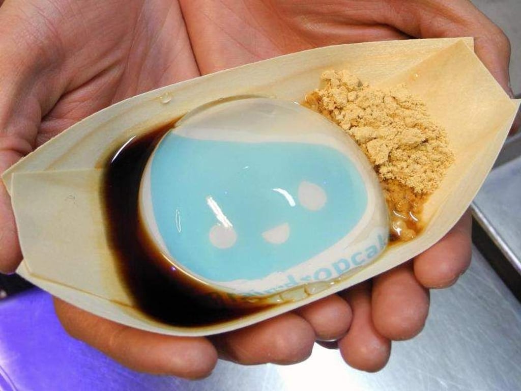 Glibbrig-süße Nachspeise: Raindrop Cake. Foto: Johannes Schmitt-Tegge