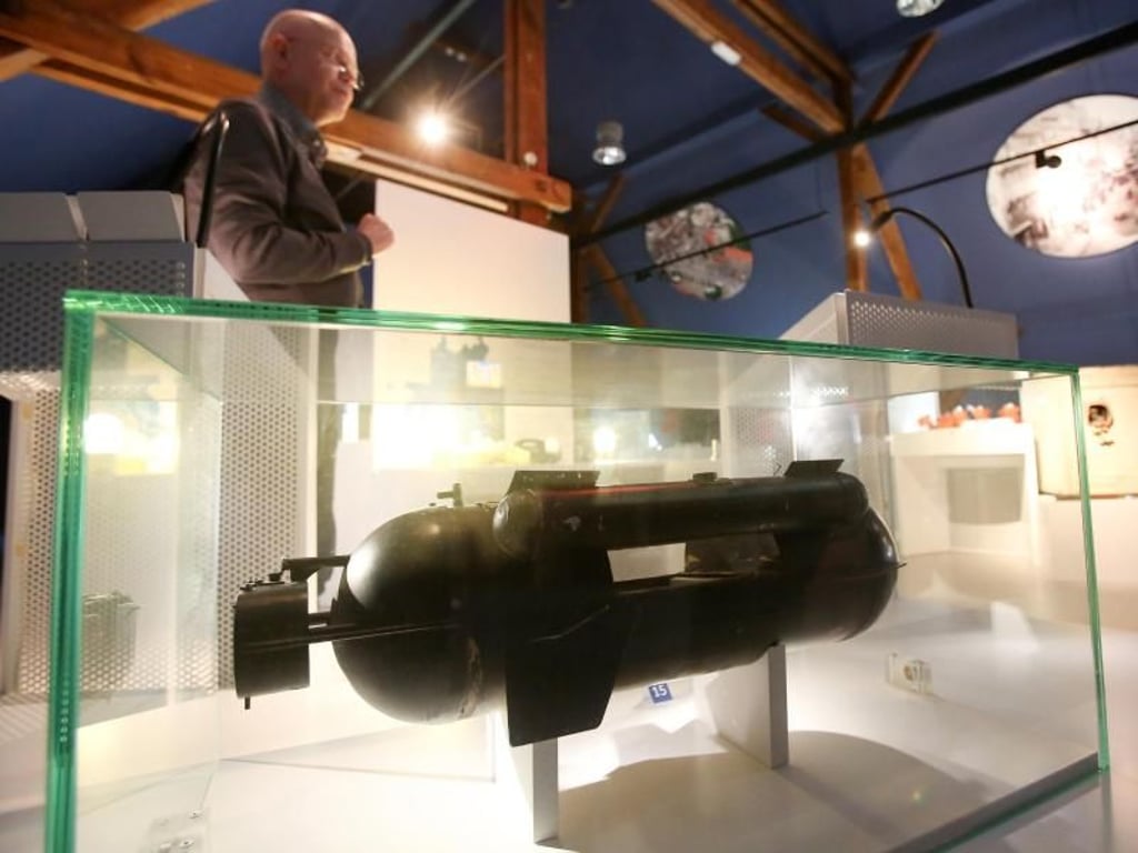 «Dagoberts» Mini-U-Boot im Hamburger Polizeimuseum. Foto: Bodo Marks