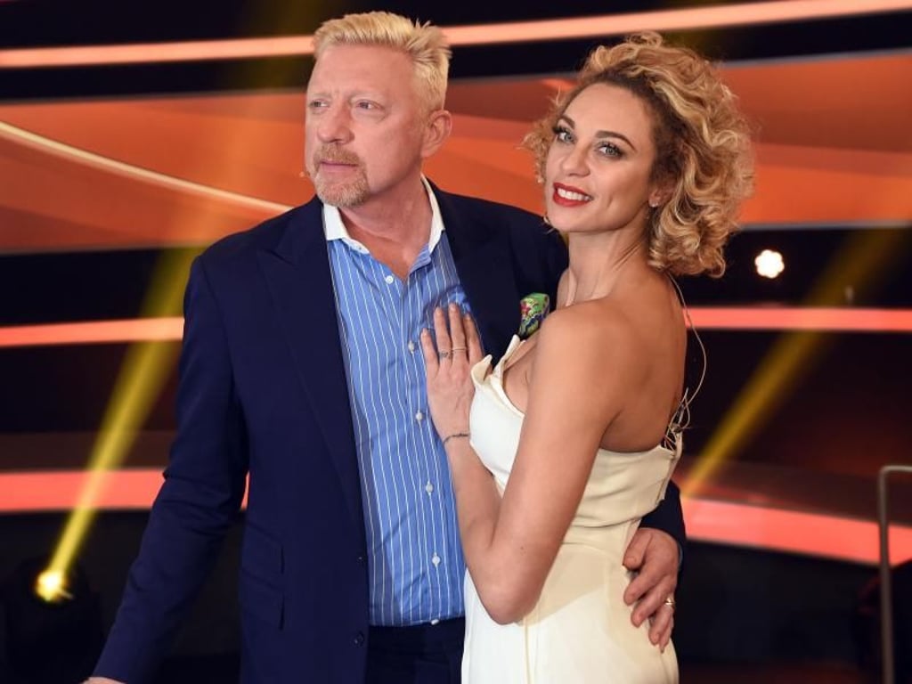 Tennislegende Boris Becker (l) und seine Frau Lilly (r) 2016 in Köln. Foto: Henning Kaiser