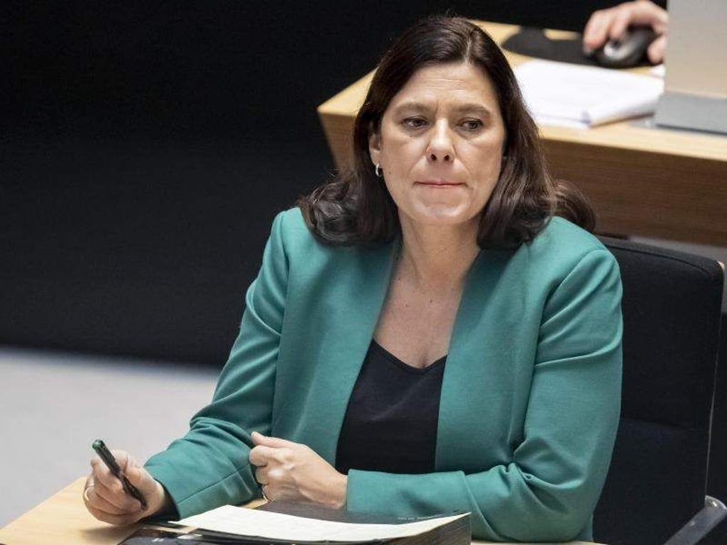 Sandra Scheeres (SPD), Bildungssenatorin von Berlin, bei einer Plenarsitzung im Berliner Abgeordnetenhaus. Foto: Christoph Soeder/Archiv