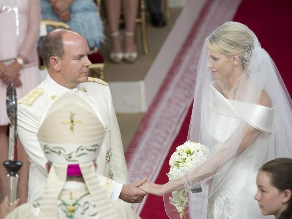 Fürst Albert und Fürstin Charlène bei ihrer Trauung 2011 in Monaco. Foto: Gaetan Luci
