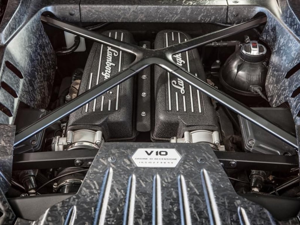 Im Huracan setzt Lamborghini noch einmal voll auf den Saugmotor. Ob das auch künftig so sein wird, darf bezweifelt werden. Foto: Lamborghini/Charlie Magee
