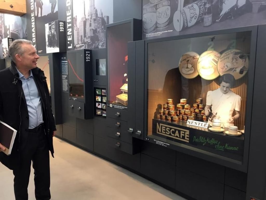 Der Nescafé darf natürlich nicht im Nestlé-Museum am Firmensitz in Vevey fehlen. Foto: Christiane Oelrich