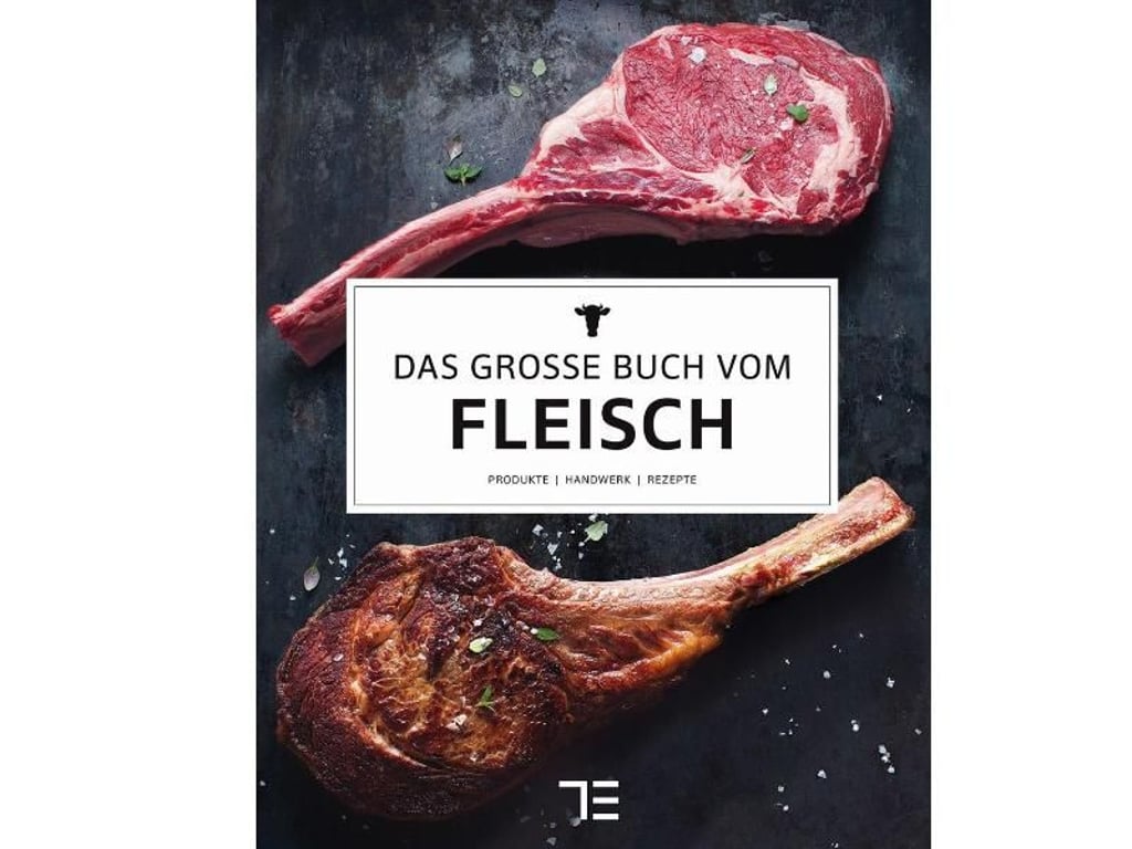 In dem großen Buch vom Fleisch machen die Fleischgerichte optisch einiges her. Foto: Jörg Lehmann/Teubner/dpa-tmn