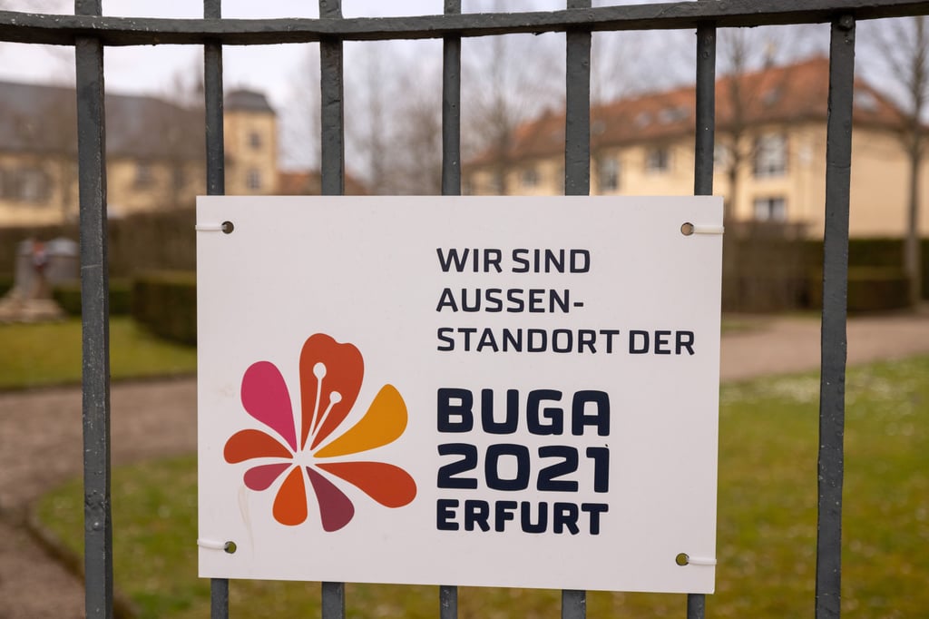 Der Schlosspark in Molsdorf gehört zu den 25 Außenstandorten der BUGA 2021, die am 23. April eröffnen soll.