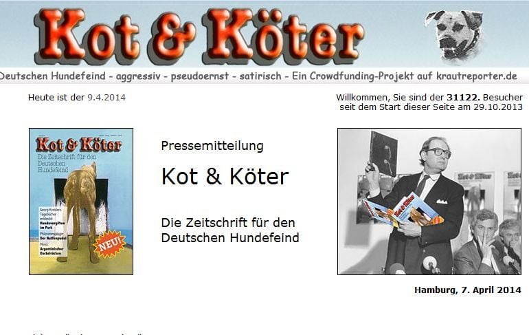 Die Webseite der angeblichen Hundehasser.