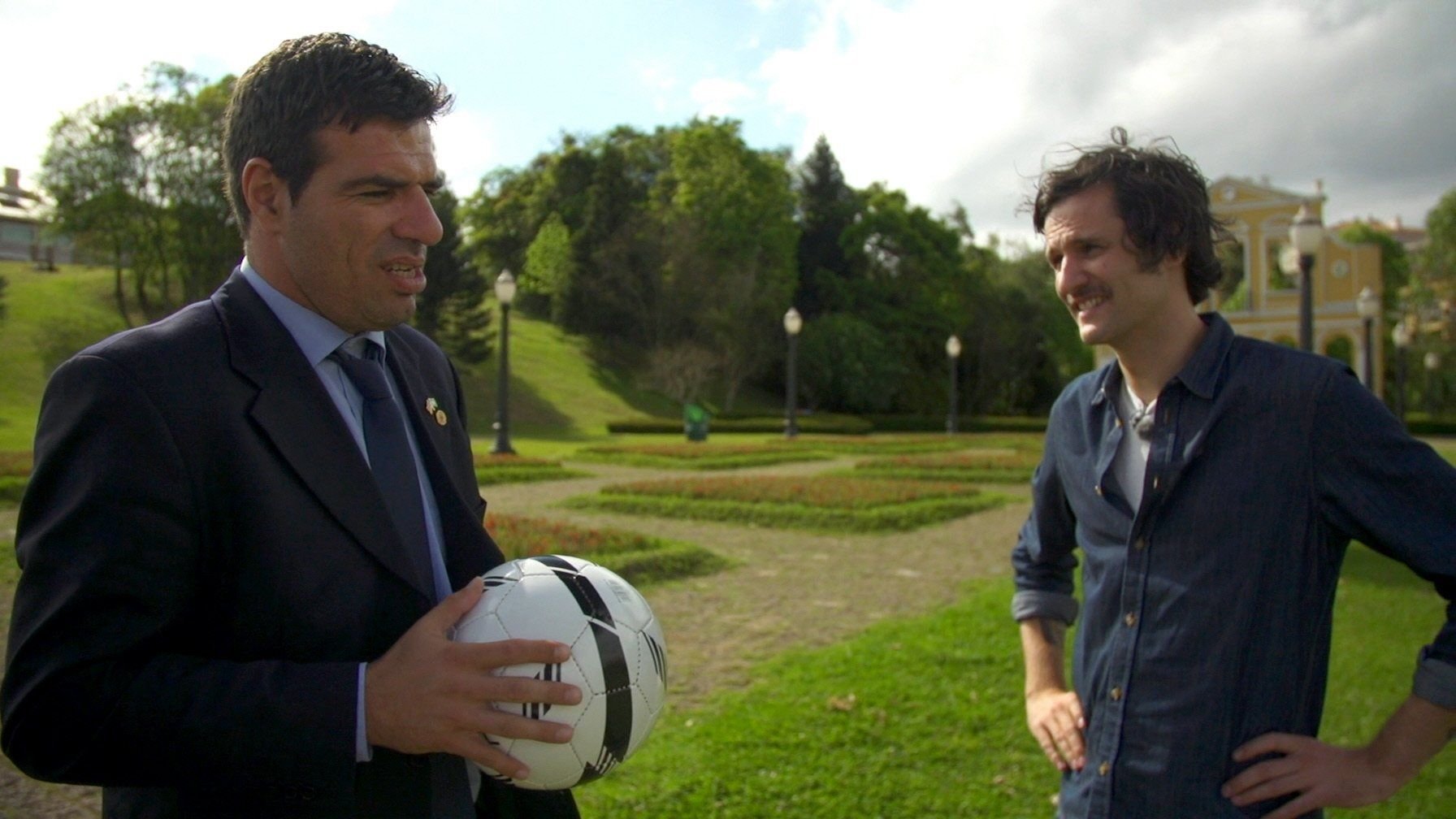 Manuel Möglich und Ex-Bundesligaprofi Paulo Rink.