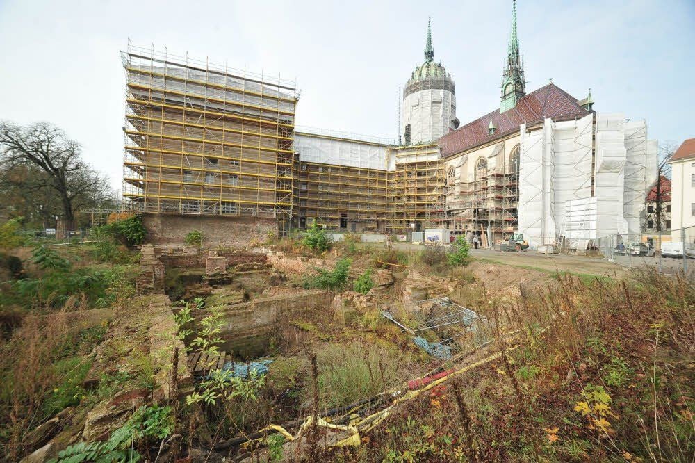Rekonstruktion bis 2017: die Wittenberger Schloss-Baustelle