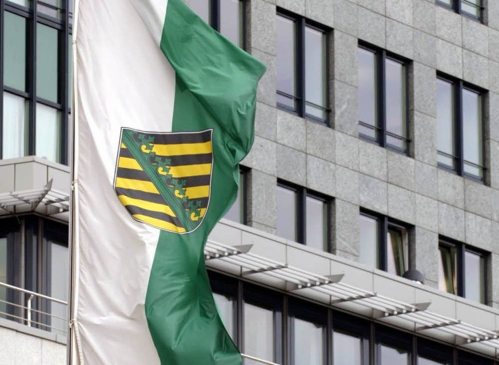 Die Sachsen-Fahne weht