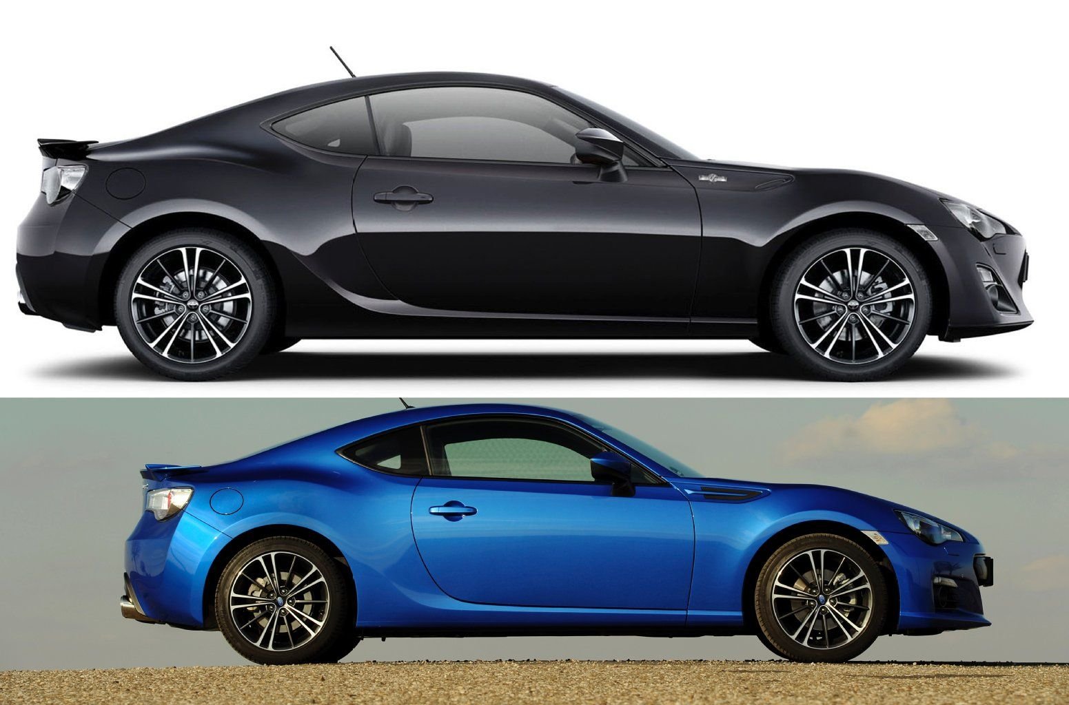 Oben: Toyota GT86 / unten: Subaru BRZ