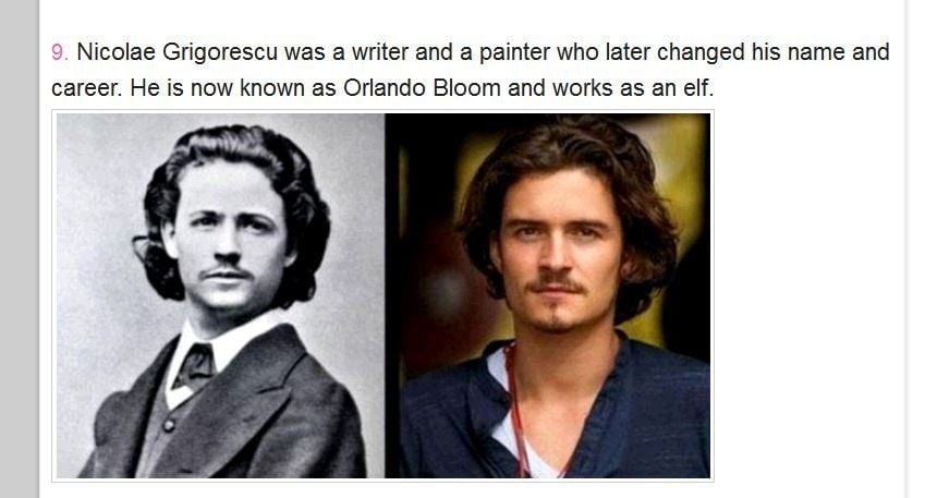 Die Ähnlichkeit zwischen Nicolae Grigorescu und Orlando Bloom ist nicht zu übersehen.