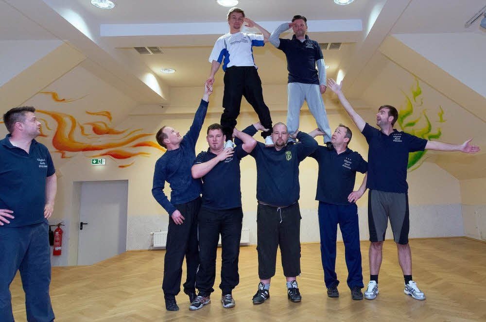 Die Pyramide gehört mit zu den anspruchsvollsten Elementen beim Männerballett.