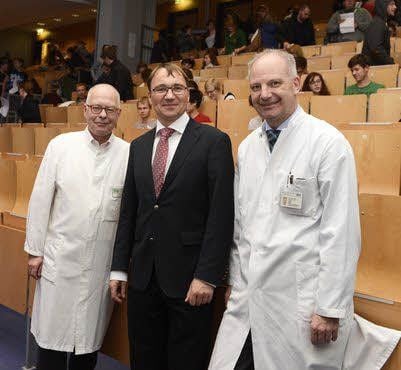 Die Professoren Henning Dralle, Stefan Plontke und Michael Bucher