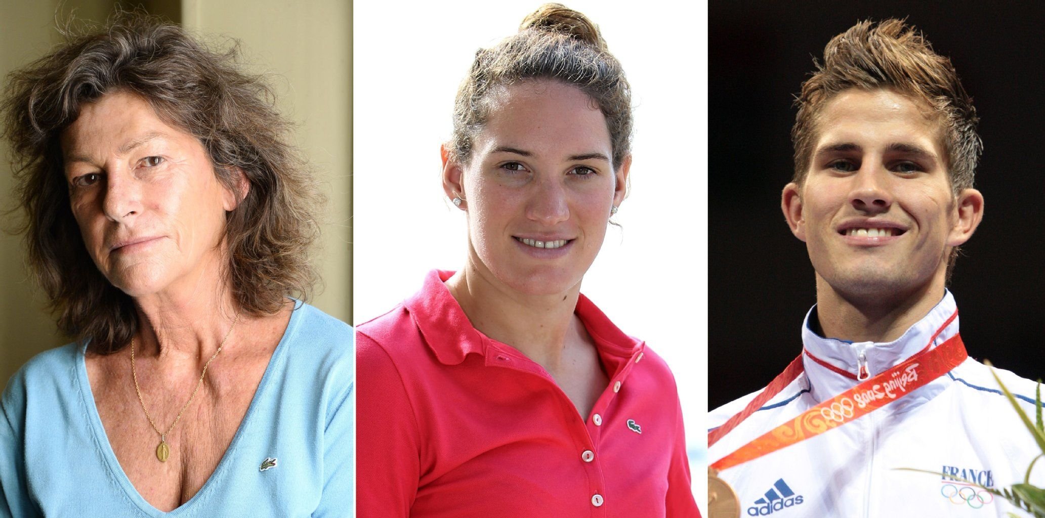 Florence Arthaud, Camille Muffat und Alexis Vastine (v.l.)