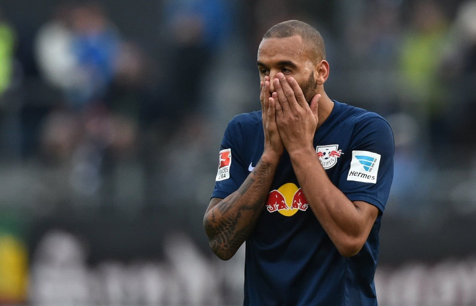 „Wenn die Bänder noch einmal reißen, dann ist Feierabend”: RB Leipzigs Stürmer Terrence Boyd.