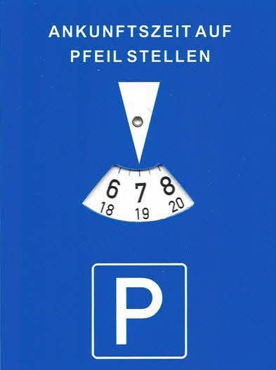 Die offizielle Parkscheibe nach StVO