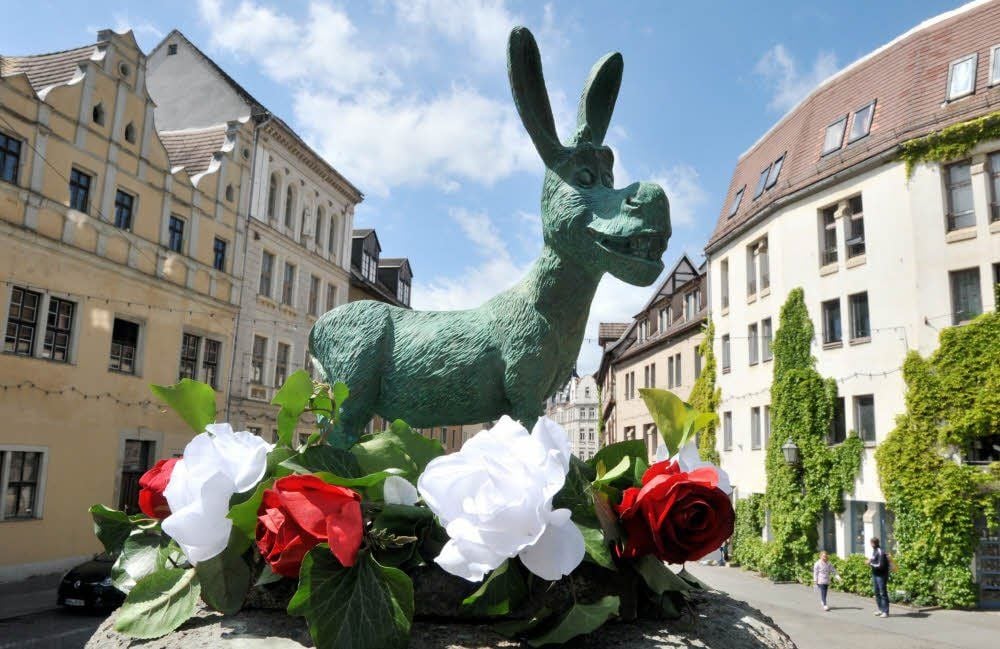 Das war einmal...der Esel auf dem Eselsbrunnen in Halle.