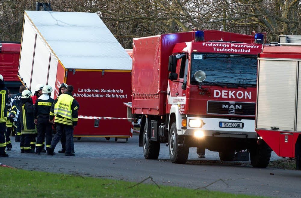 Der Gefahrgutzug des Saalekreises war in Schkopau vor Ort.
