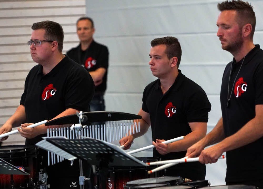 Stefan Gröper, Bruno Backe und Christoph Schlößer (v.l.), die oft mit den Speed-Stixx unterwegs sind, gehören zur Rhythmusgruppe des Zuges.