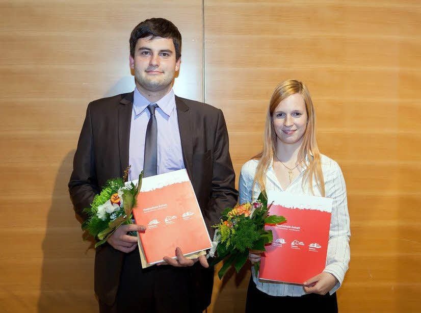 Christian Kleinert und Janine Kohlschmidt haben ihr Studium an der Hochschule Anhalt vergangenes Jahr mit „summa cum laude“ abgeschlossen.