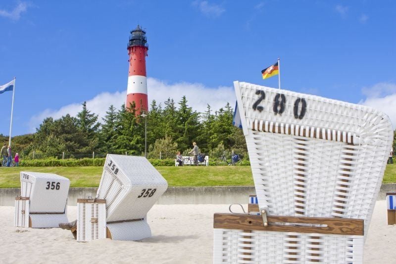 Leuchtturm auf der Insel Hörnum.