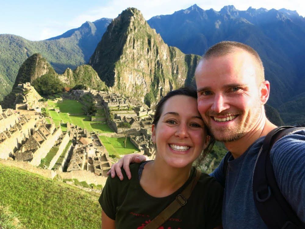 Stefan Krieger und seine Freundin Aylin haben auf ihrer Weltreise auch die berühmte 2 360 Meter hoch gelegene Inkastadt Machu Picchu in Peru gesehen.