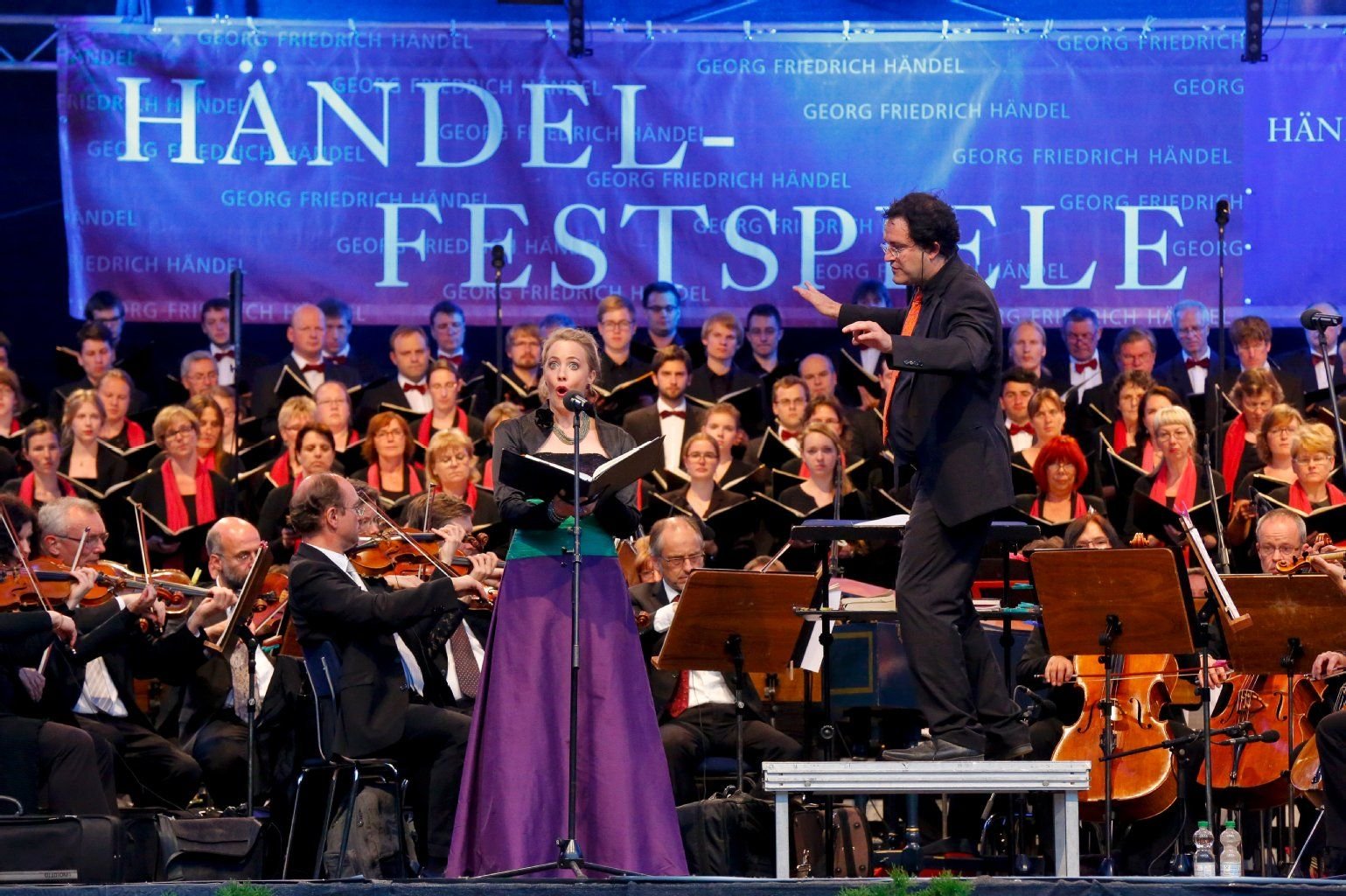 Impressionen vom Abschlusskonzert der Händelfestspiele am 14. Juni in der Galgenbergschlucht in Halle.