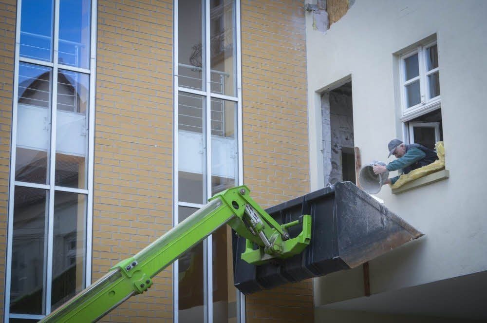 Entkernt wird derzeit der ehemalige Verwaltungssitz der WGK in der Wallstraße 58/59. Hier werden neun Wohnungen eingerichtet.