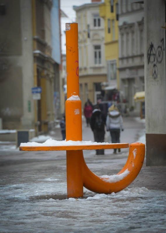 Der Rest des Wartehäuschens