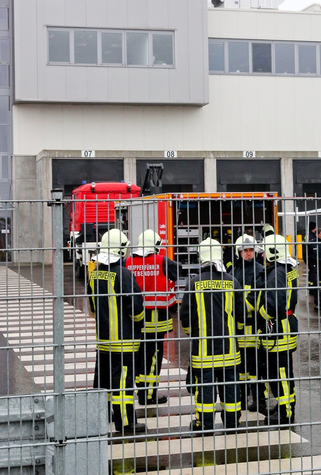 Feuerwehreinsatz im Industriegebiet in Queis.