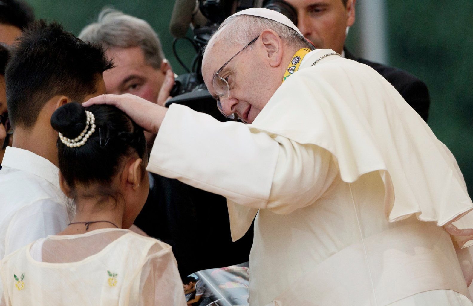 Papst Franziskus traf sich unter anderem mit ehemaligen Straßenkindern.