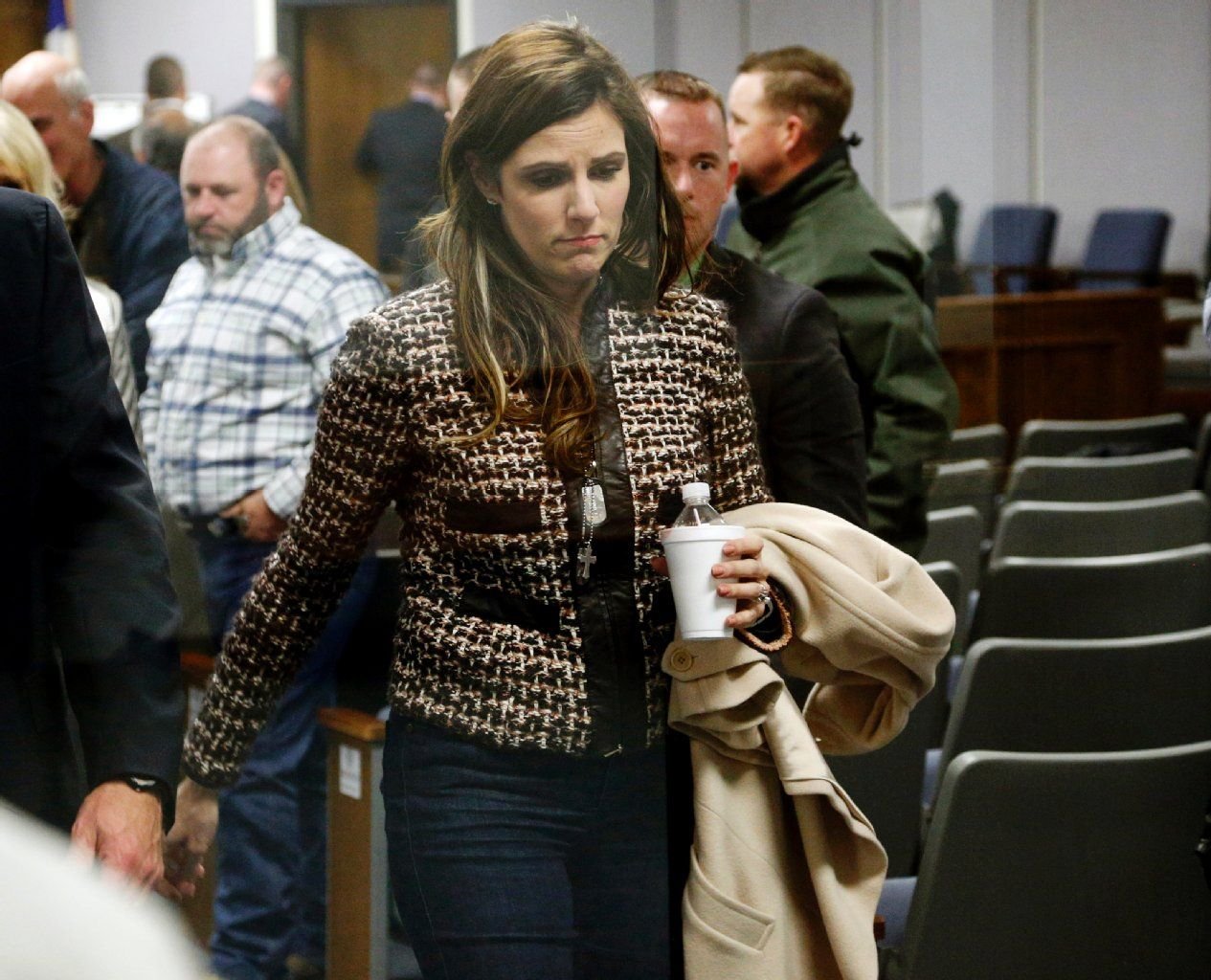 Taya Kyle, die Ehefrau von Chris Kyle, im Gerichtssaal.