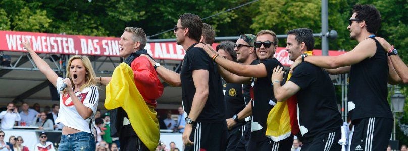 Helene Fischer sang für das deutsche Team.