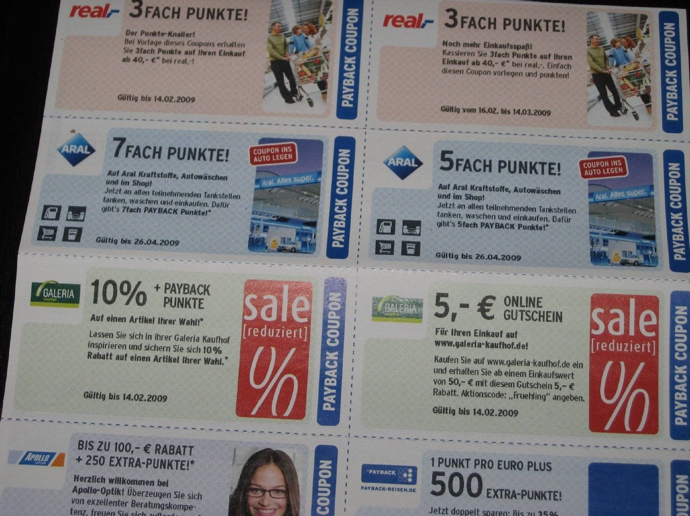 Punkte vervielfachen, Rabatt-Aktionen ausnutzen: Solche Coupons verschickt Payback per Post, oder der Kunde druckt sie sich aus.