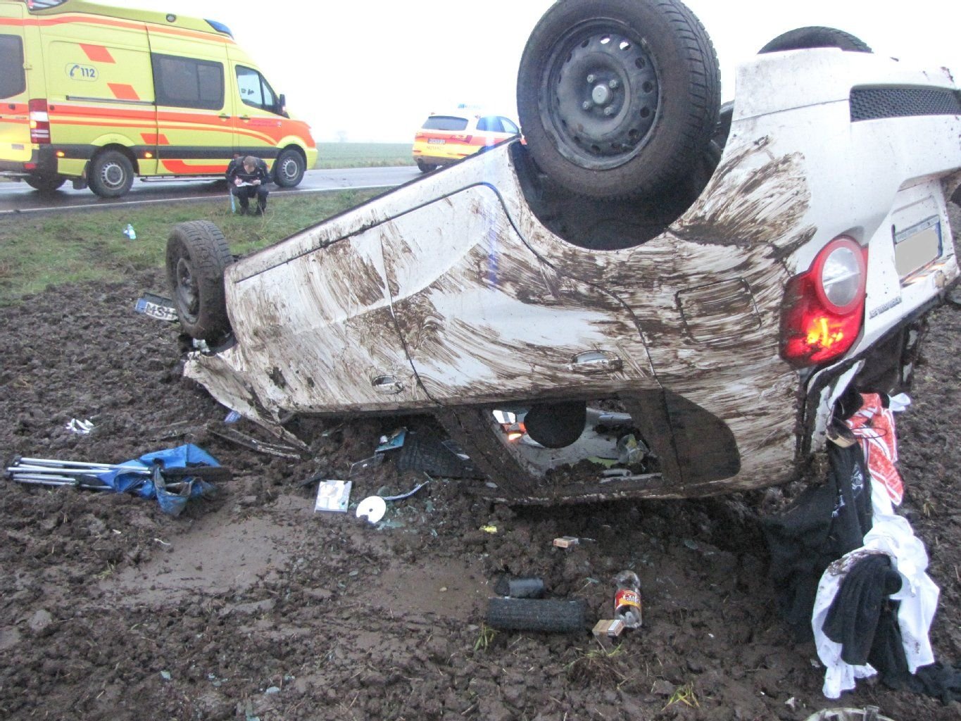 Die Unfallstelle an der L152 zwischen Könnern und Sandersleben.