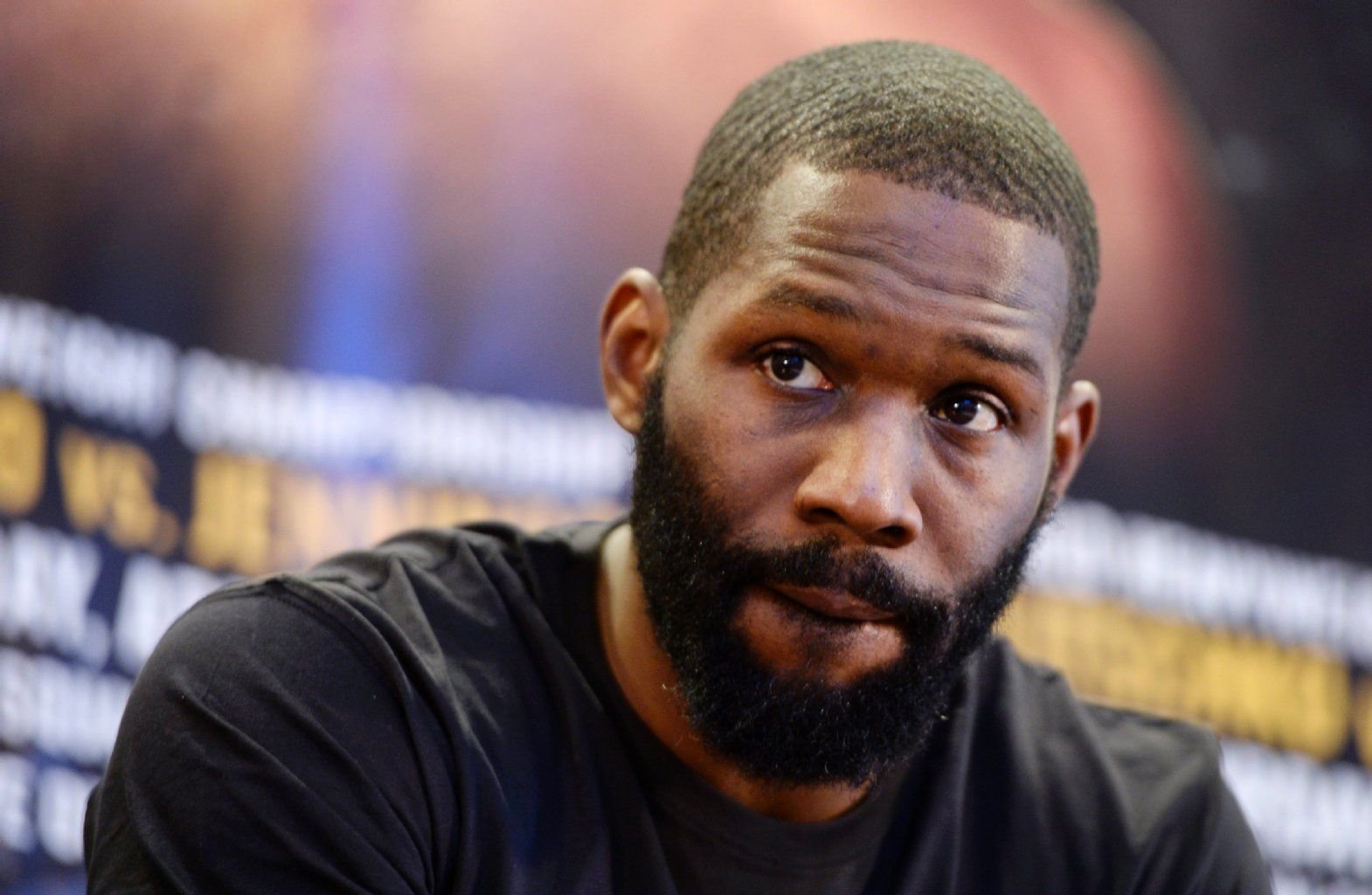 Klitschko-Herausforderer Bryant Jennings während einer Pressekonferenz.