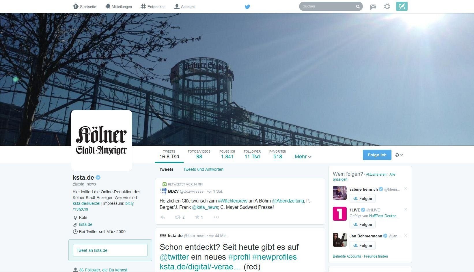 Ein bisschen wie Facebook: Das neue Twitter-Design geht ab heute nach und nach online.