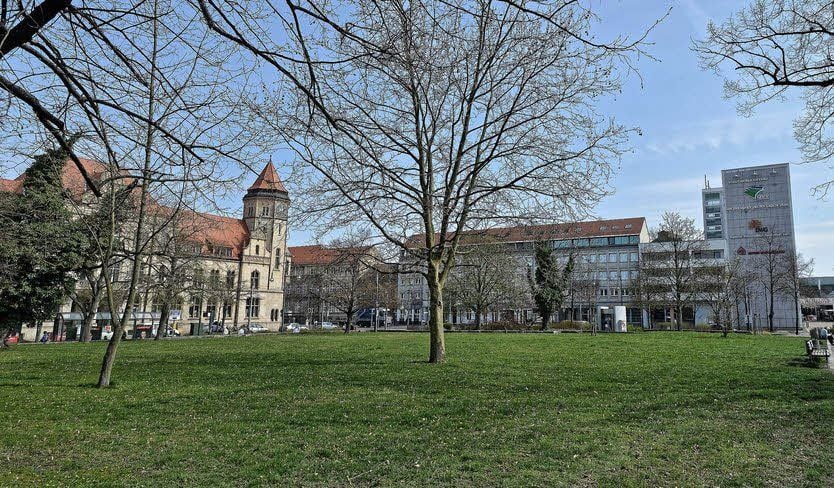 An dieser Stelle im Dessauer Stadtpark soll das Bauhaus-Museum entstehen.