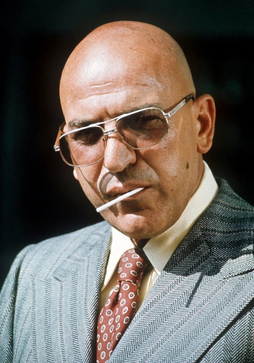 Eine berühmte Glatze: Telly Savalas als kahlköpfiger Polizist „Kojak“.