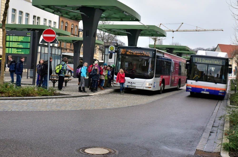 Noch ist der Busbahnhof Weißenfels in Betrieb.