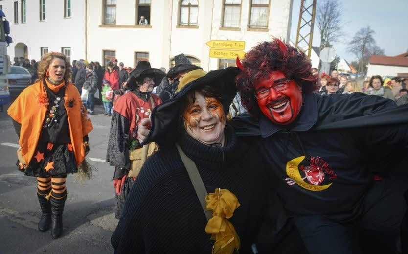 Eine Schar aus Hexen und Teufeln war aus Prosigk gekommen.