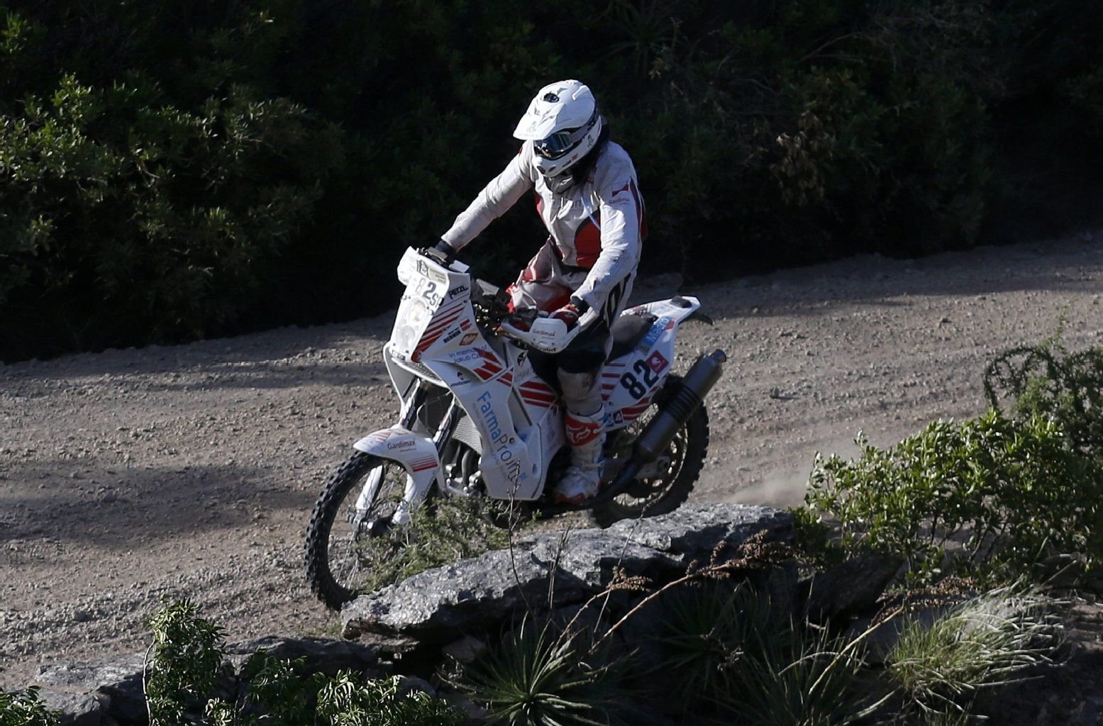 Der verunglückte Michal Hernik auf seiner KTM.