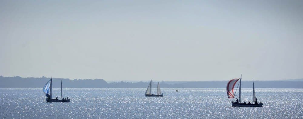 Segelboote auf der Goitzsche in Bitterfeld-Wolfen. Auch dieser See wird immer mehr zu einem Tourismus-Magneten.