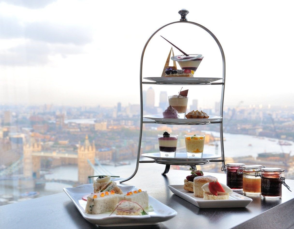 Stilvoll: Tee trinken und dabei die Aussicht genießen im Shard-Wolkenkratzer.