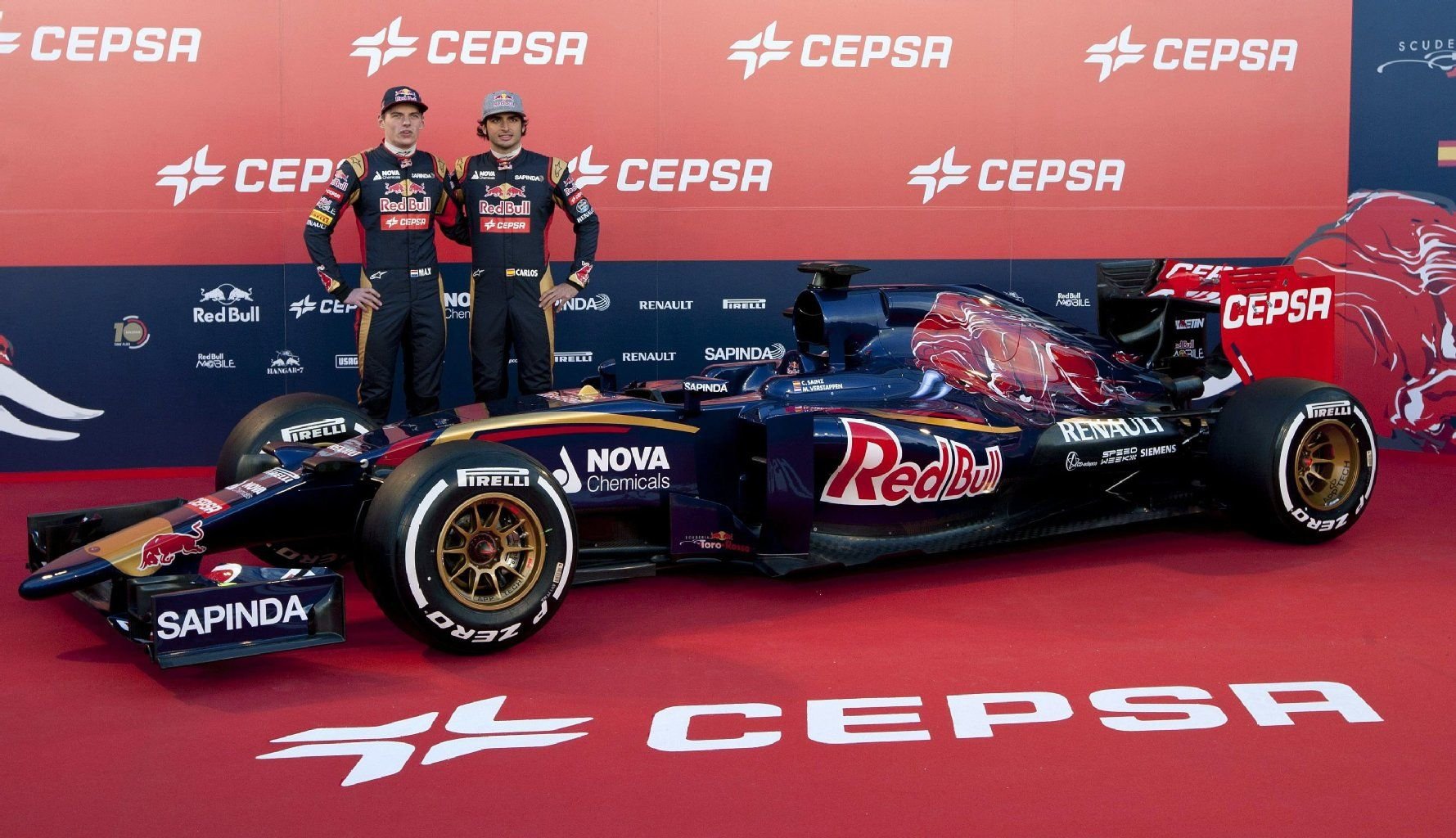Max Verstappen (l.), 17 Jahre, und Carlos Sainz Jr. (r.), 20 Jahre, fahren für Toro Tosso - und bilden das jüngste Fahrer-Duo der Formel 1.