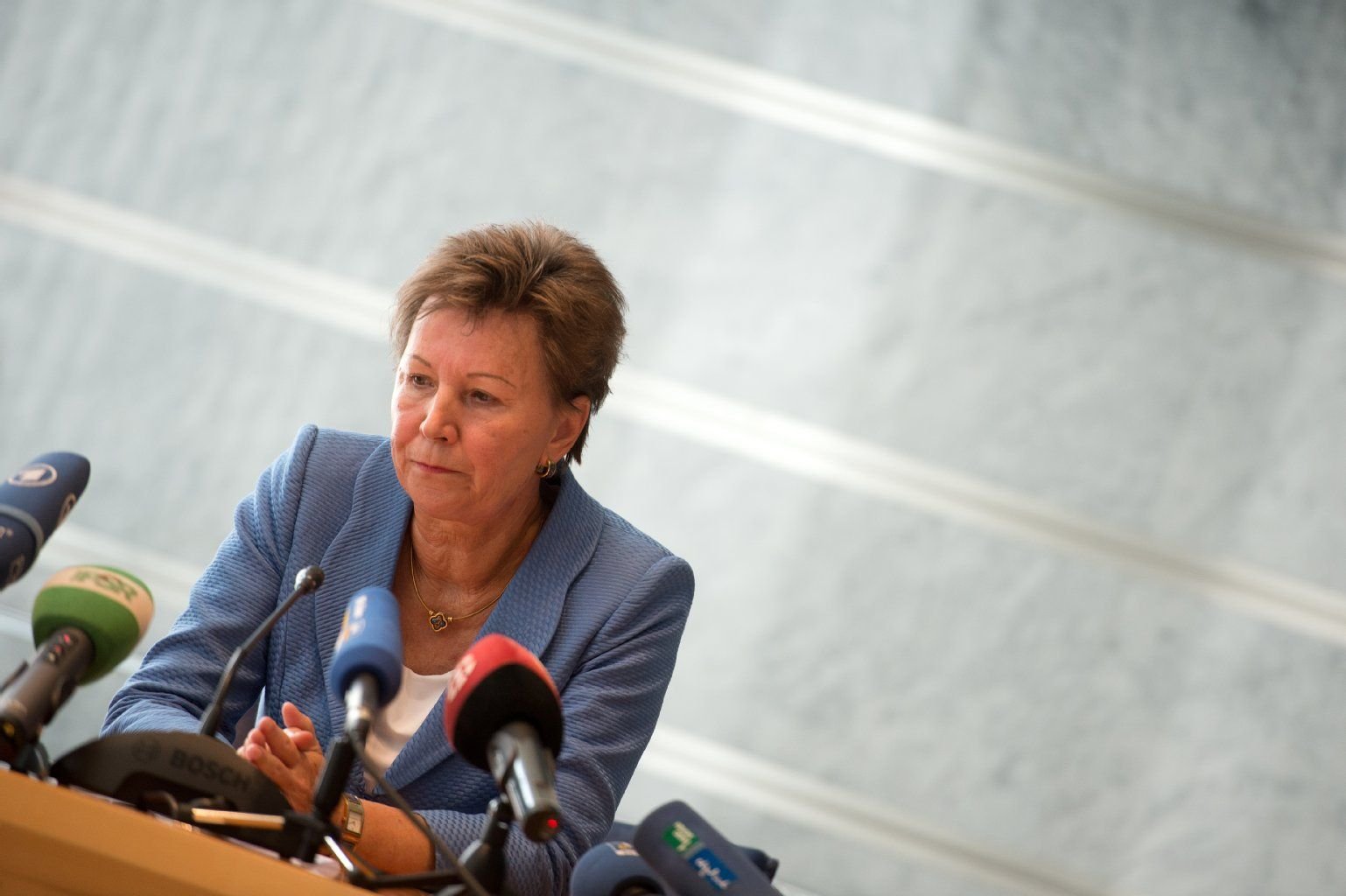 Dresdens Oberbürgermeisterin Helma Orosz (CDU) hat am 27. Februar 2015 ihren letzten Arbeitstag.