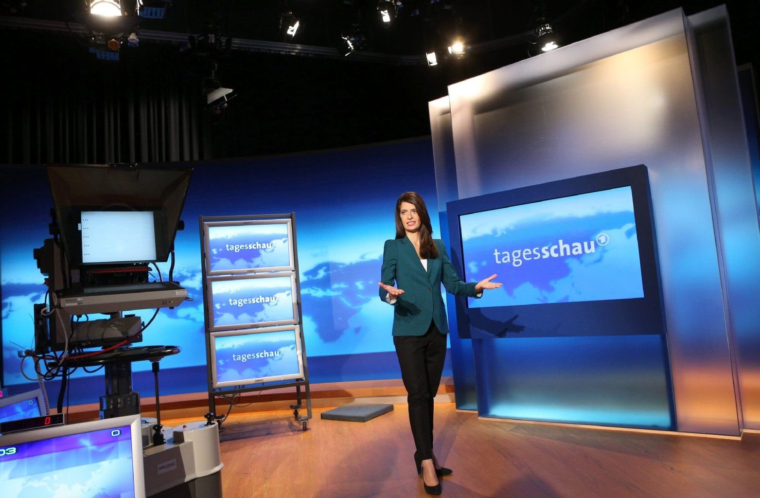Das Studio der Tagesschau wurde für 24 Millionen runderneuert.