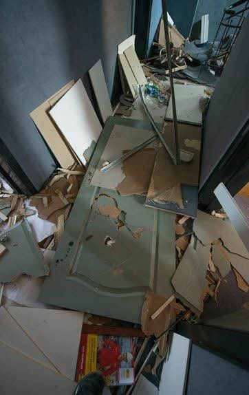Im Inneren des ehemalige Hotels „Wilder Jäger“ wüteten Vandalen und zerstörten die komplette Einrichtung.