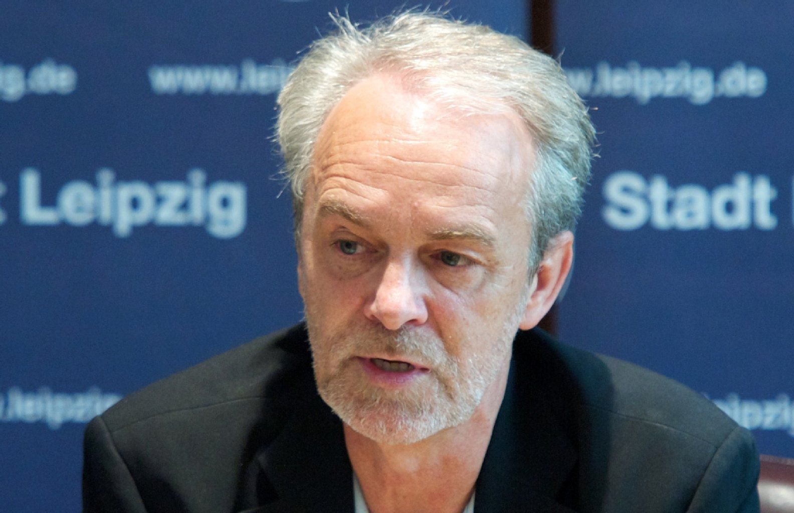 Siegfried Haller während einer Pressekonferenz im Jahr 2011 in Leipzig